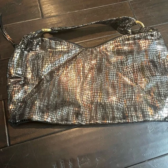HOBO Metallic Black and Silver Women's Bag - Picture 3 of 4
